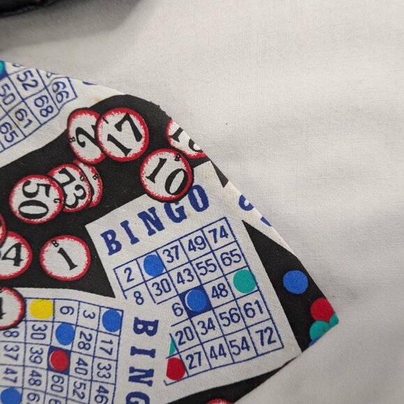 VTG Bingo Cards Colorful Black White Open Front Vest - Picture 2 of 5